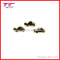 Einzigartiges Design Gold Metall Badge mit schwarzem Emaille